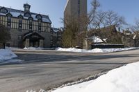 Snow Covered Suburban Streets of Toronto