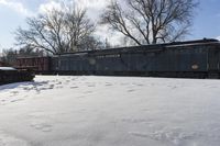 Snow Covered Train Track in Toronto, Ontario