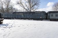 Snow Covered Train Track in Toronto, Ontario