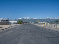 Snow Road in Utah: Clear Sky and Picturesque Landscape