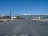 Snow Road in Utah: Clear Sky and Picturesque Landscape