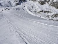 Snowy Alps in France, Europe: Skiing