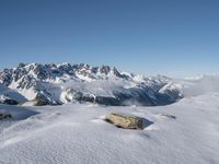 Snowy Alps Landscape in France