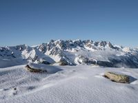 Snowy Alps Landscape in France