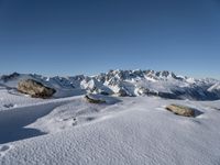 Snowy Alps Landscape in France