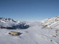 Snowy Alps Landscape in France