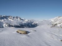 Snowy Alps Landscape in France