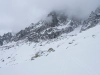 Snowy Alps Landscape with Mount Blanc in France