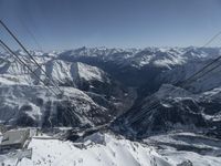 Snowy Alps: A Mountain Landscape with an Aerial View