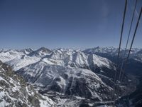 Snowy Alps: A Mountain Landscape with an Aerial View