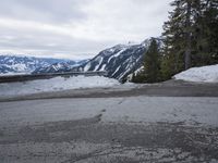 Snowy Alps Mountain Pass in Germany and Switzerland