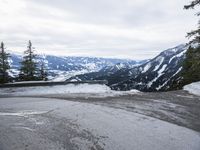 Snowy Alps Mountain Pass in Germany and Switzerland