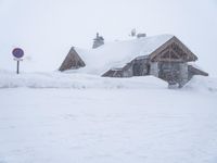 Snowy Alps Mountain Road in France 002