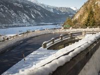 Snowy Alps Switzerland Winding Road