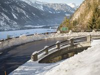 Snowy Alps Switzerland Winding Road