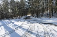 Snowy Canadian Landscape Road