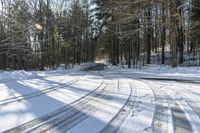 Snowy Canadian Landscape Road