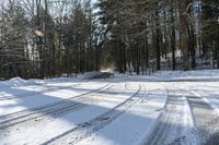 Snowy Canadian Landscape Road