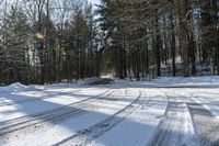 Snowy Canadian Landscape Road