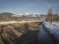 Snowy German Highlands: A Road to the Alps