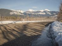 Snowy German Highlands: A Road to the Alps