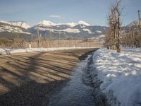 Snowy German Highlands: A Road to the Alps
