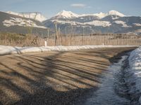 Snowy German Highlands: A Road to the Alps