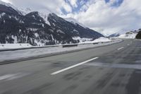 Snowy German Mountain Pass: Asphalt Road in Winter