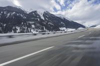 Snowy German Mountain Pass: Asphalt Road in Winter