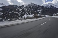 Snowy German Mountain Pass: Asphalt Road in Winter