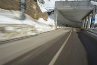 Snowy German Road in the Alps in Winter 001
