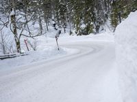 Snowy Landscape in the German Alps on a Winter Day