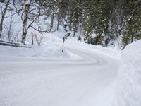 Snowy Landscape in the German Alps on a Winter Day