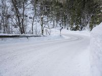 Snowy Landscape in the German Alps on a Winter Day