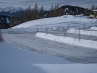Snowy Landscape in Germany: Mountain Range View