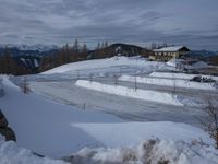 Snowy Landscape in Germany: Mountain Range View