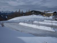 Snowy Landscape in Germany: Mountain Range View