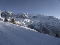 Snowy Landscape in a Mountain Range of Europe