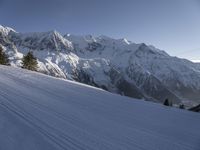 Snowy Landscape in a Mountain Range of Europe