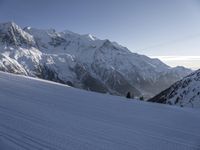 Snowy Landscape in a Mountain Range of Europe