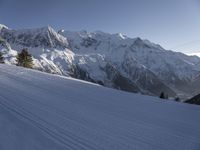 Snowy Landscape in a Mountain Range of Europe