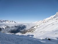 Snowy Mountain Landscape in the Alps