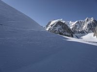 Snowy Mountain Landscape in the Alps, Europe