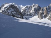 Snowy Mountain Landscape in the Alps, Europe