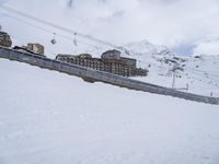 Snowy Mountain Landscape in the Alps, France