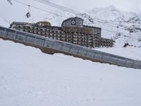 Snowy Mountain Landscape in the Alps, France
