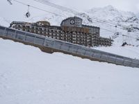 Snowy Mountain Landscape in the Alps, France