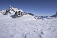 Snowy Mountain Landscape in the Alps, Italy