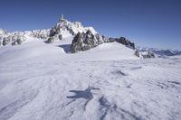 Snowy Mountain Landscape in the Alps, Italy