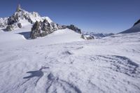 Snowy Mountain Landscape in the Alps, Italy